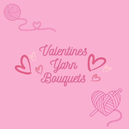 Valentines Day Fingering Yarn Bouquets