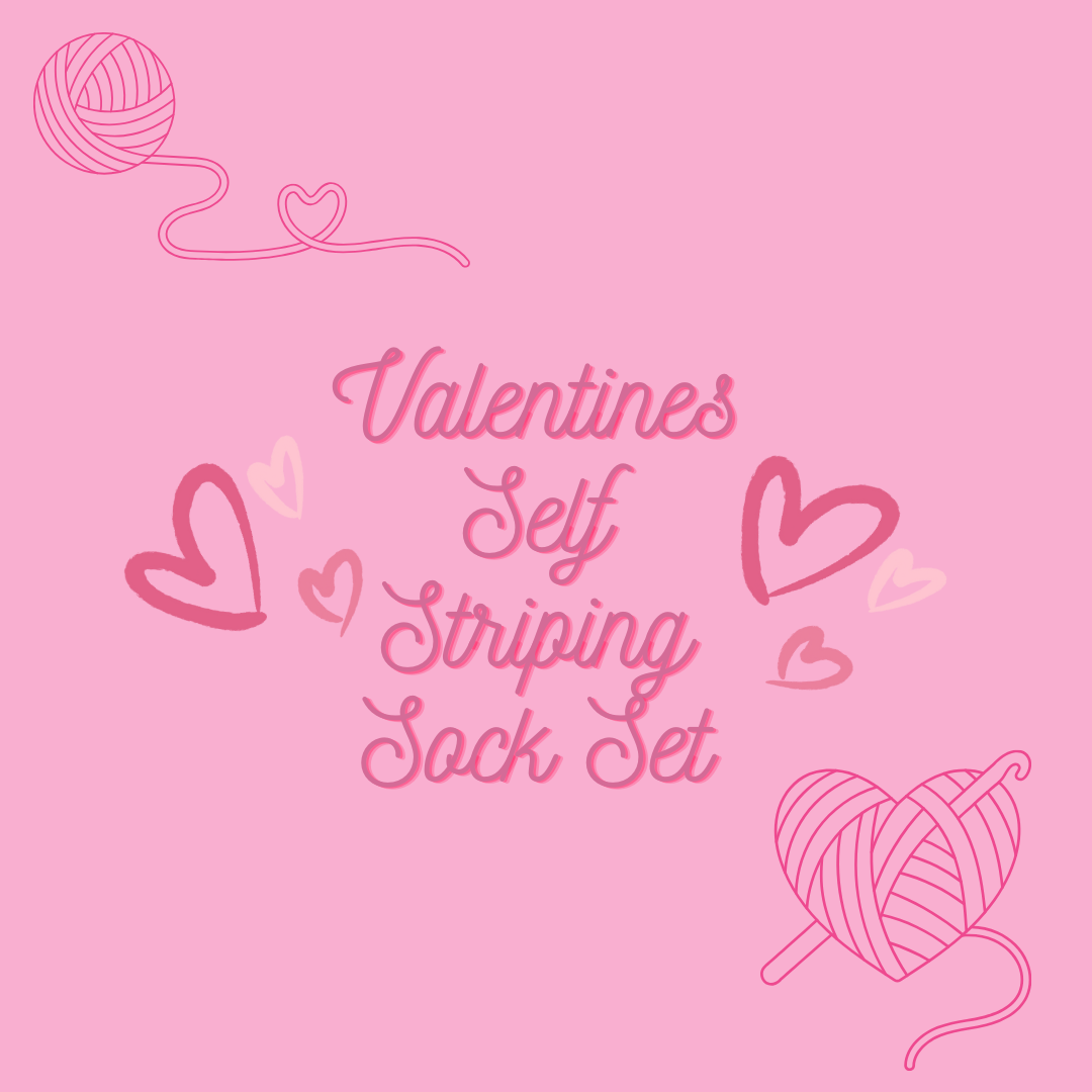 Valentine Fingering Self Striping Sock Sets