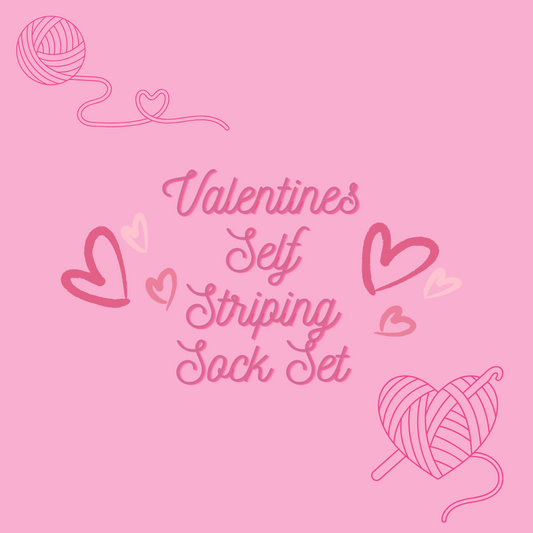 Valentine Fingering Self Striping Sock Sets