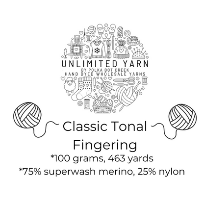 Classic Tonal Fingering 100g Skein