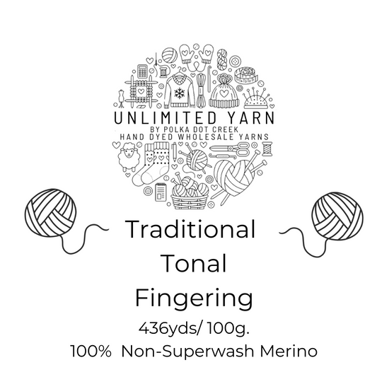 Traditional Tonal Fingering 100g Skein